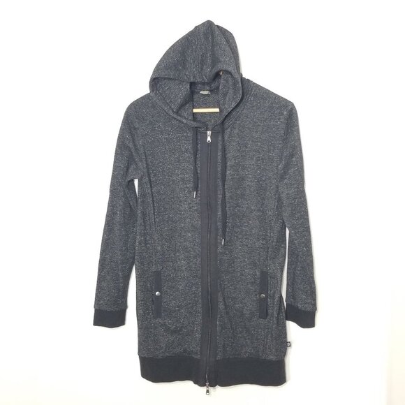 💕Thyme Maternity Gray Cozy Full Zip Hoodie Sweater Small - Picture 2 of 10